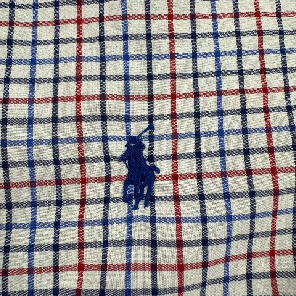 Polo Ralph Lauren Shirt Mens XL Multicolor Check Slim Fit Button Down Pony Logo